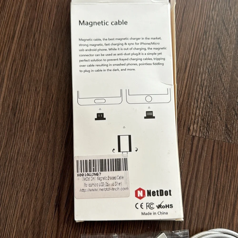 Magnetic cable for iPhone and android